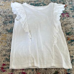 gap kids white ruffle shirt